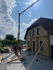 Výstavba zámkové dlažby a pergoly u Obecního domu